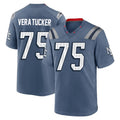 Kdoa NE.Patriots #75 Alijah Vera-Tucker Player Blue Rivalries Collection Home Game Stitched Jerseys