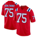 Kdoa NE.Patriots #75 Alijah Vera-Tucker Player Red Home Game Stitched Jerseys