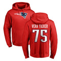 Kdoa NE.Patriots #75 Alijah Vera-Tucker Player Red LOGO Pullover Hoodies Home Game Stitched Jerseys