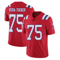 Kdoa NE.Patriots #75 Alijah Vera-Tucker Player Red Vapor Untouchable Home Game Stitched Jerseys
