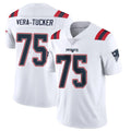 Kdoa NE.Patriots #75 Alijah Vera-Tucker Player White Vapor Untouchable Home Game Stitched Jerseys