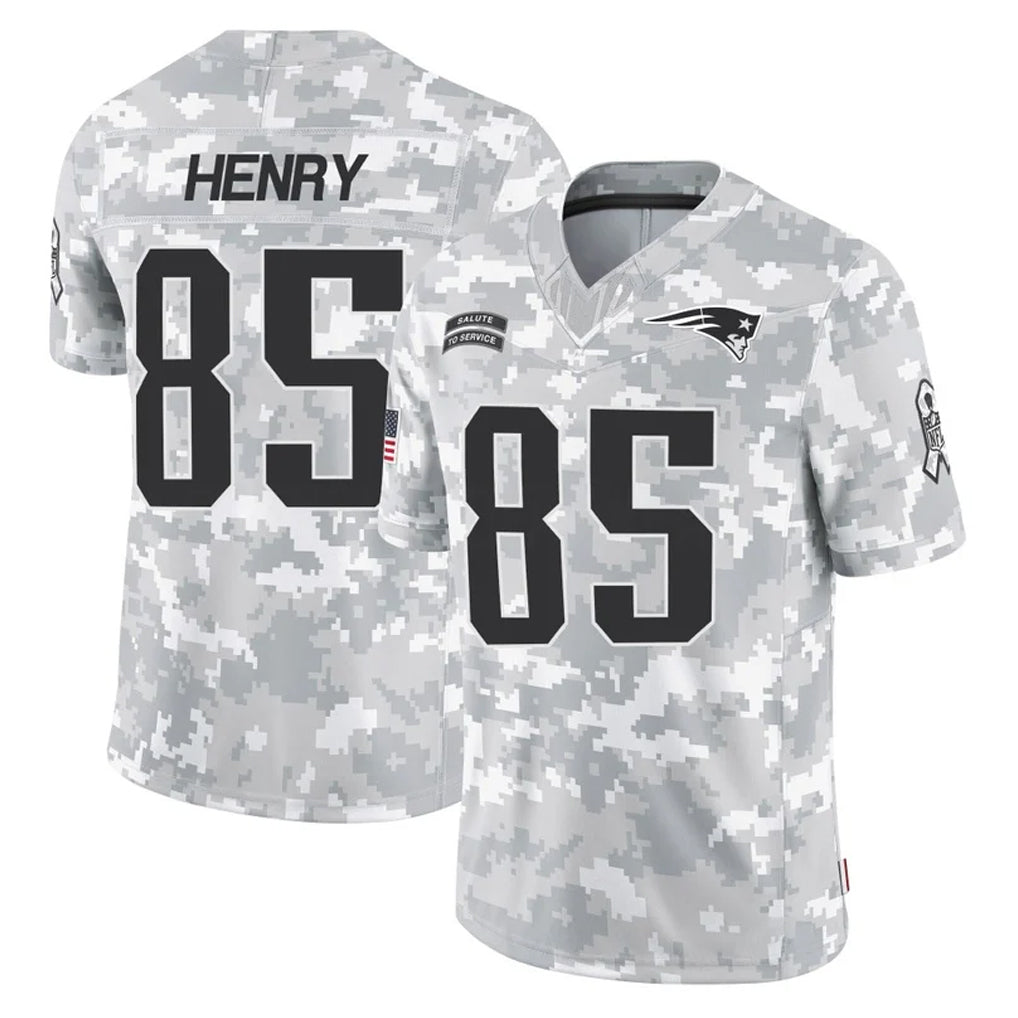 Kdoa NE.Patriots #85 Hunter Henry Player Arctic Camo Salute To Service Limited Game Stitched Jerseys