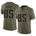 Kdoa NE.Patriots #85 Hunter Henry Player Olive Salute To Service Limited Stitched Jerseys
