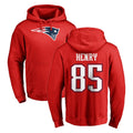 Kdoa NE.Patriots #85 Hunter Henry Player Red LOGO Pullover Hoodies Home Game Stitched Jerseys