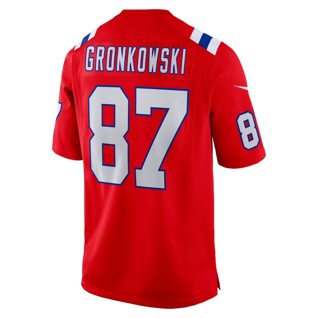 Kdoa NE.Patriots #87 Rob Gronkowski Red Alternate Retired Player Game Stitched Jerseys