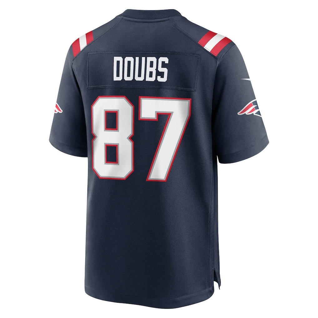 Kdoa NE.Patriots #87 Romeo Doubs Navy Game Jerseys
