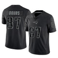 Kdoa NE.Patriots #87 Romeo Doubs Player Black Reflective LImited Home Game Stitched Jerseys