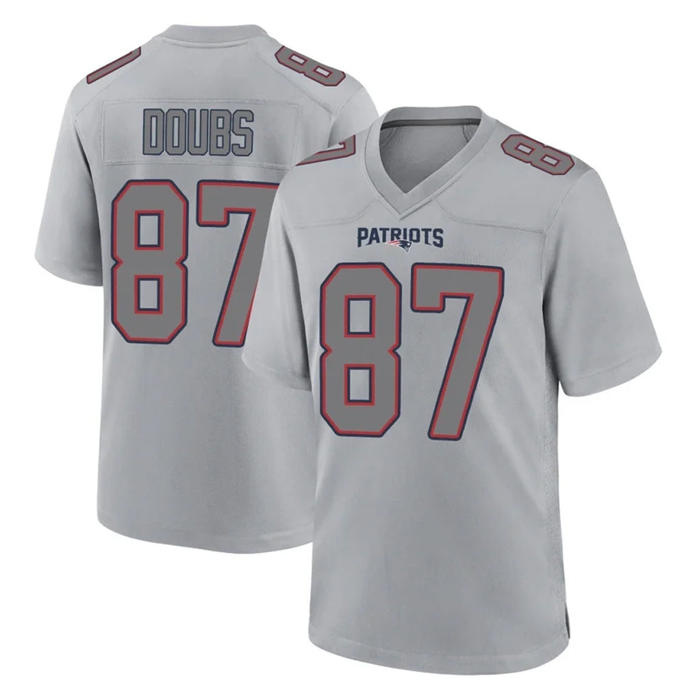 Kdoa NE.Patriots #87 Romeo Doubs Player Gray Fashion Limited Home Game Stitched Jerseys