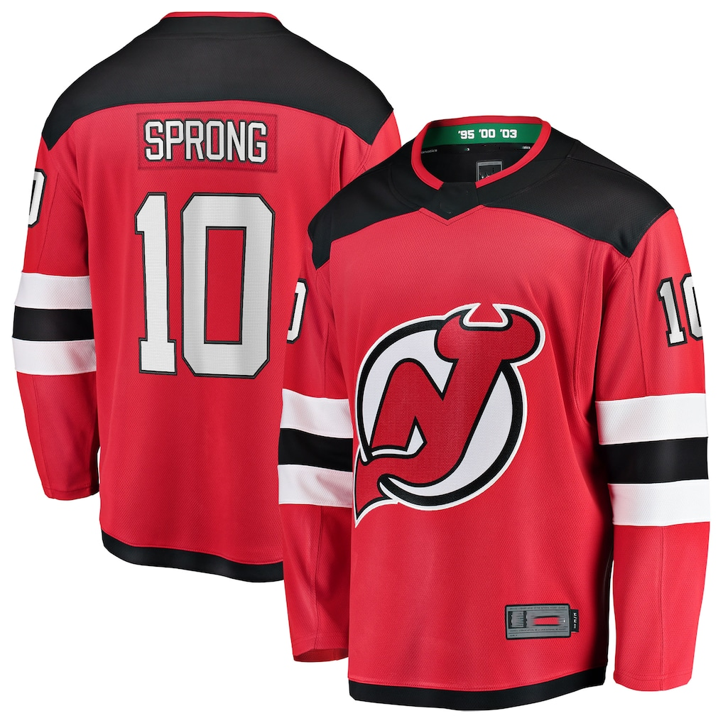 Kdoa N.Jersey Devils #10 Daniel Sprong Red Home Breakaway Jerseys