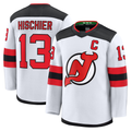 Kdoa N.Jersey Devils #13 Nico Hischier White Away Premium Jerseys