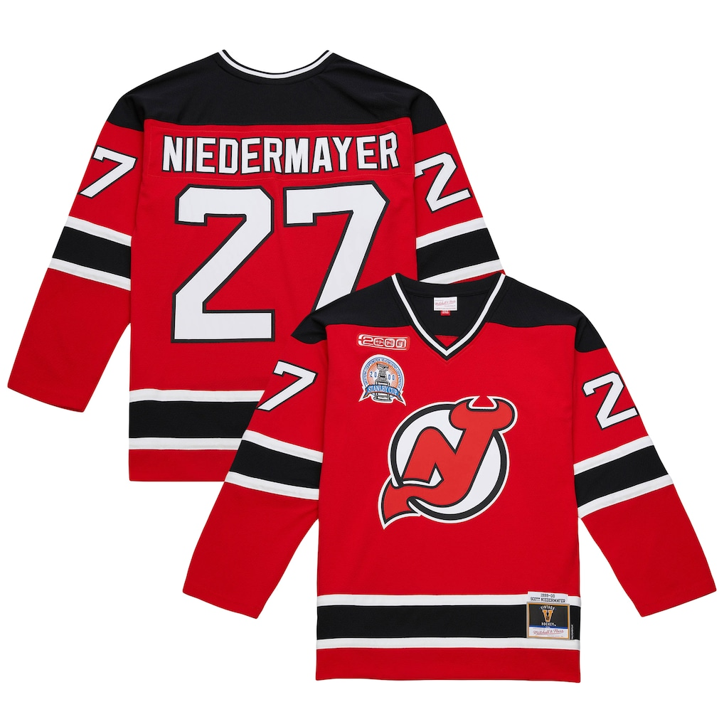 Kdoa N.Jersey Devils #27 Scott Niedermayer Mitchell & Ness Red Big & Tall 199900 Blue Line 2.0 Jerseys