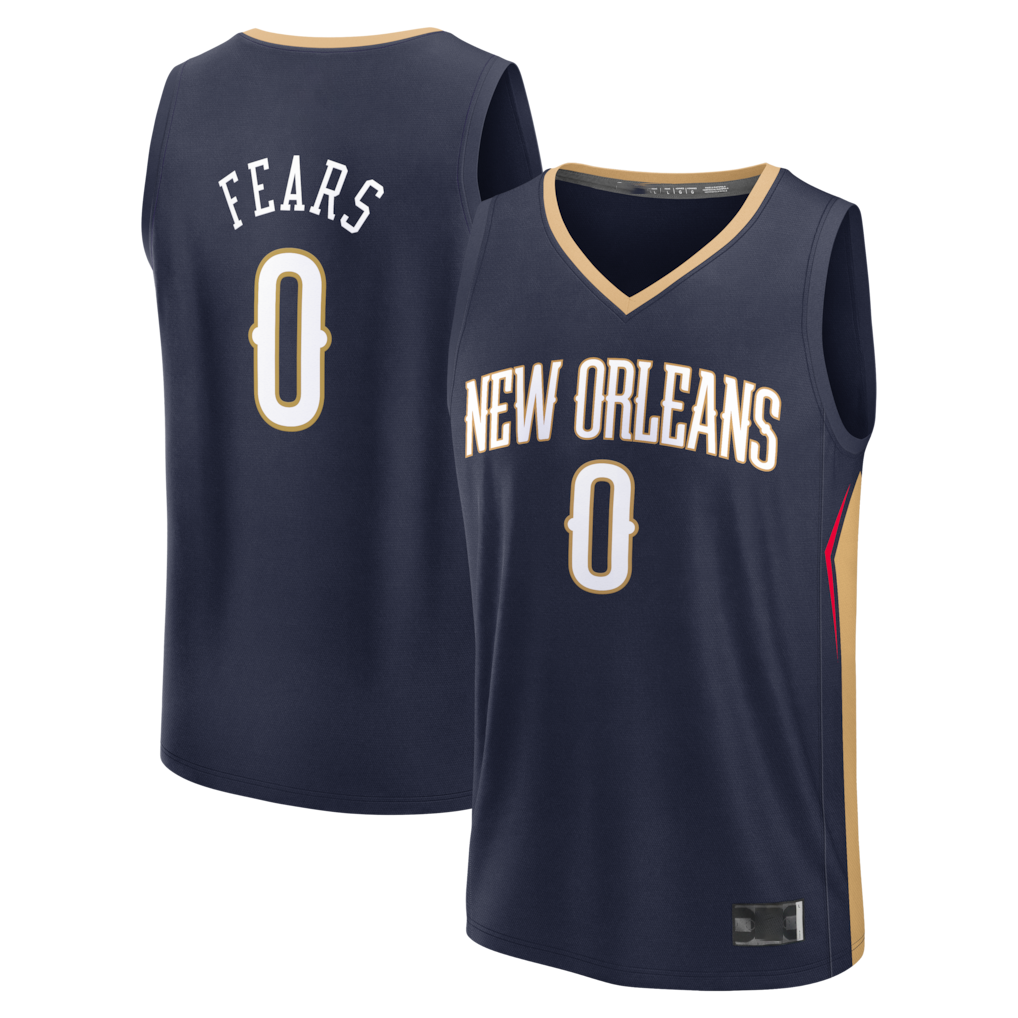 Kdoa NO.Pelicans #0 Jeremiah Fears Navy Fast Break Replica Stitched Jerseys- Icon Edition