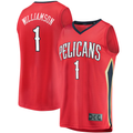 Kdoa NO.Pelicans #1 Zion Williamson Red Replica Fast Break Stitched Jerseys- Statement Edition