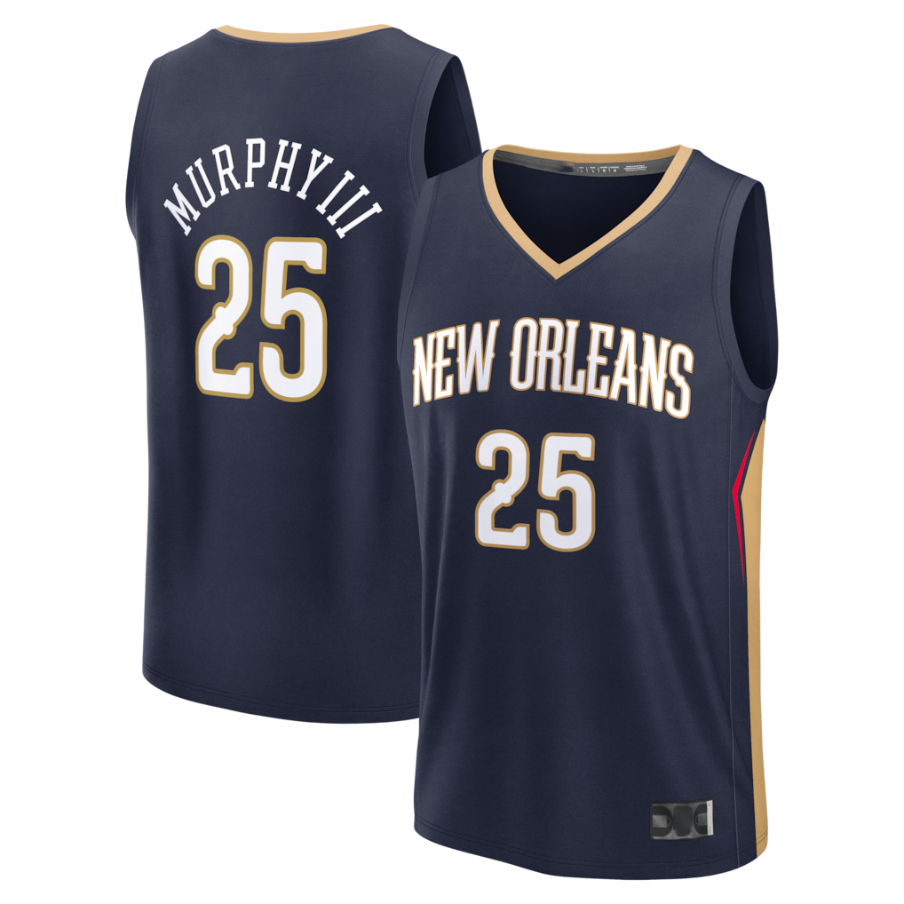 Kdoa NO.Pelicans #25 Trey Murphy III Navy Fast Break Replica Stitched Jerseys- Icon Edition