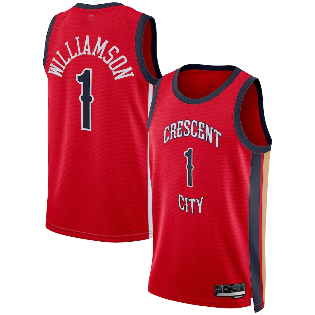 Kdoa NO.Pelicans #1 Zion Williamson Red Swingman Stitched Jerseys- Statement Edition