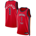 Kdoa NO.Pelicans #1 Zion Williamson Red Swingman Stitched Jerseys- Statement Edition