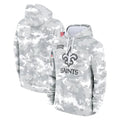 Kdoa NO.Saints Arctic Camo Salute to Service Pullover Hoodies Limited Game Blank Player Stitched Jerseys