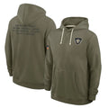 Kdoa NO.Saints Olive Salute to Service Pullover Hoodies Limited Blank Player Stitched Jerseys