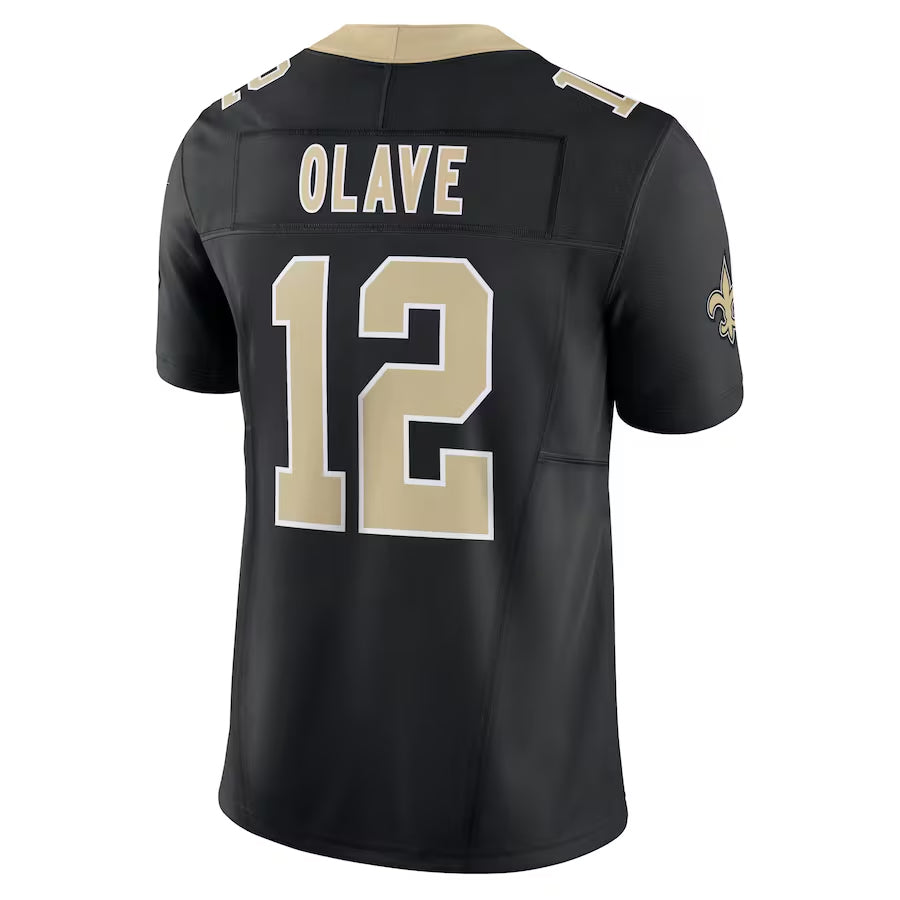 Kdoa NO.Saints #12 Chris Olave Player Black Alternate Vapor F.U.S.E. Limited Stitched Jerseys
