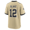 Kdoa NO.Saints #12 Chris Olave Player Gold Alternate Game Stitched Jerseys