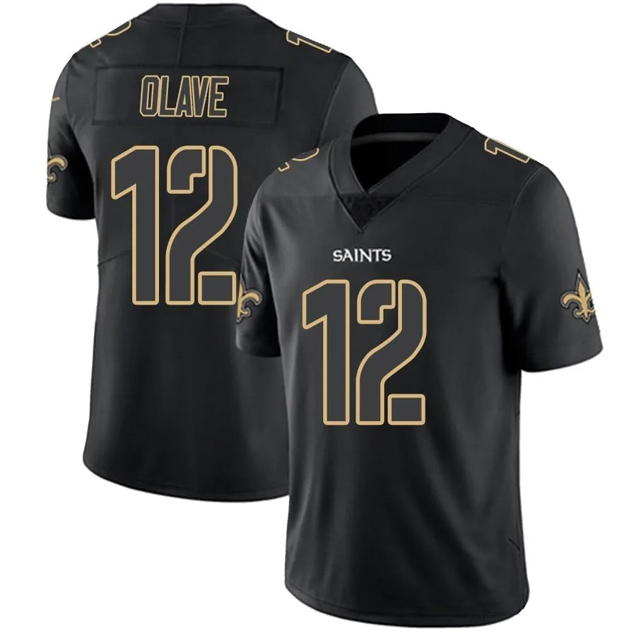 Kdoa NO.Saints #12 Chris Olave Player Limited Black Impact Stitched Jerseys