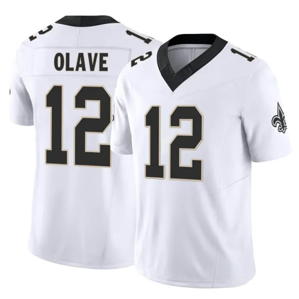 Kdoa NO.Saints #12 Chris Olave Player White Limited Vapor F.U.S.E. Home Game Stitched Jerseys