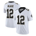 Kdoa NO.Saints #12 Chris Olave Player White Limited Vapor Untouchable Home Game Stitched Jerseys