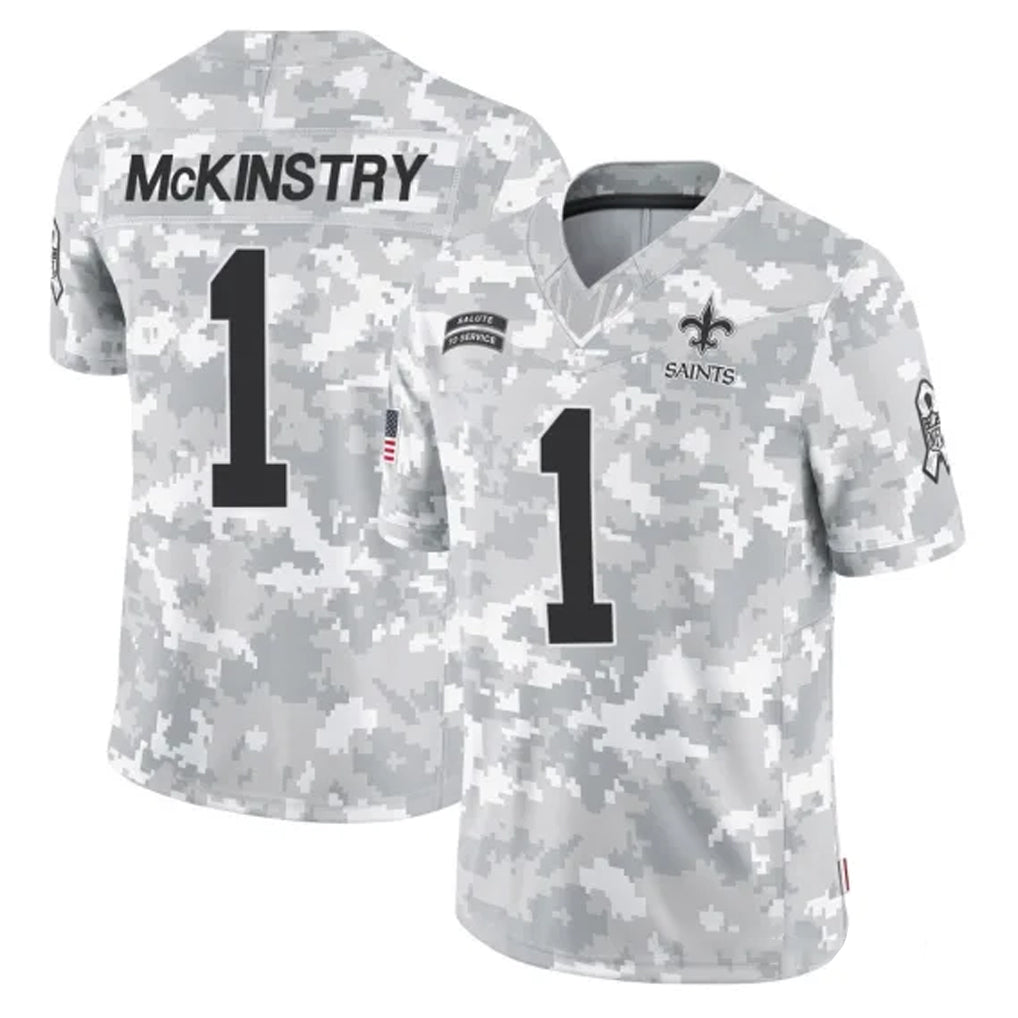 Kdoa NO.Saints #1 Kool-Aid McKinstry Player Arctic Camo Salute To Service Limited Game Stitched Jerseys
