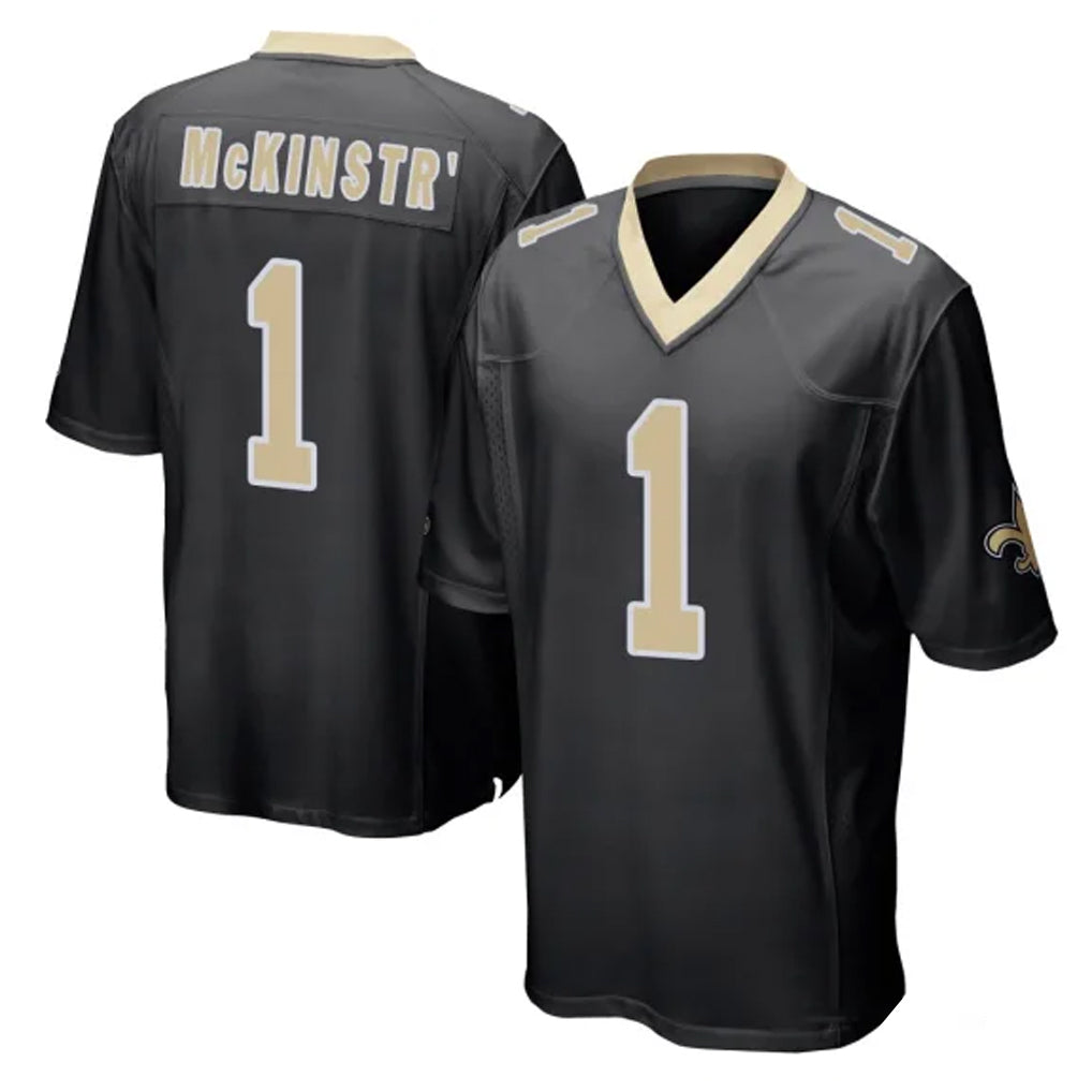 Kdoa NO.Saints #1 Kool-Aid McKinstry Player Black Home Game Stitched Jerseys