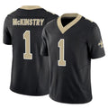 Kdoa NO.Saints #1 Kool-Aid McKinstry Player Black Limited Vapor F.U.S.E. Home Game Stitched Jerseys