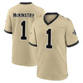 Kdoa NO.Saints #1 Kool-Aid McKinstry Player Gold Home Game Stitched Jerseys