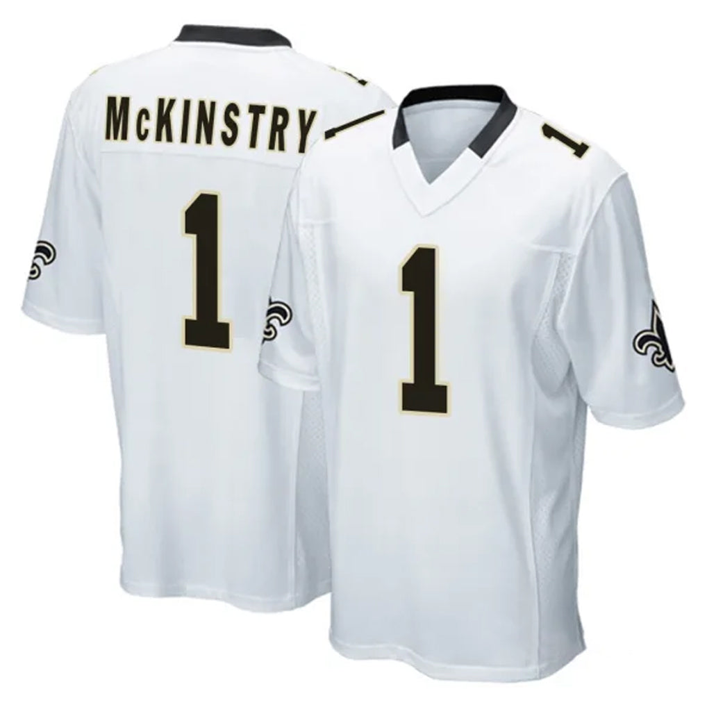 Kdoa NO.Saints #1 Kool-Aid McKinstry Player White Home Game Stitched Jerseys
