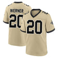 Kdoa NO.Saints #20 Pete Werner Player Gold Home Game Stitched Jerseys