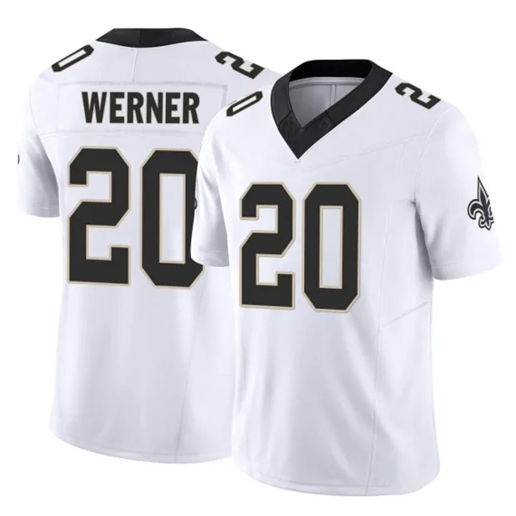 Kdoa NO.Saints #20 Pete Werner Player White Limited Vapor F.U.S.E. Home Game Stitched Jerseys