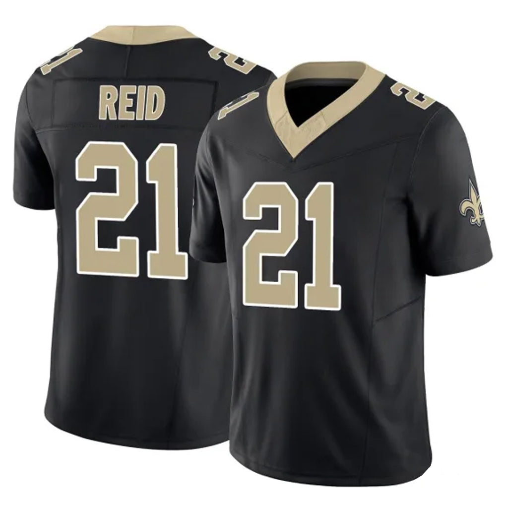 Kdoa NO.Saints #21 Justin Reid Player Black Limited Vapor F.U.S.E. Home Game Stitched Jerseys