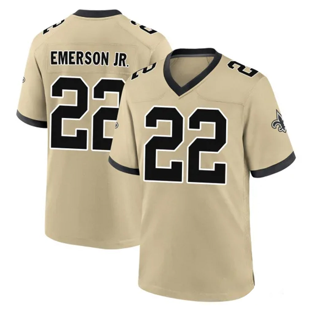 Kdoa NO.Saints #22 Martin Emerson Jr. Player Gold Home Game Stitched Jerseys