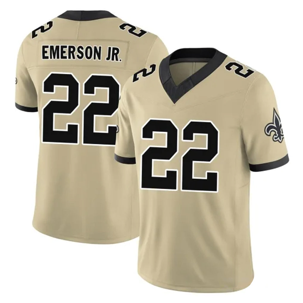 Kdoa NO.Saints #22 Martin Emerson Jr. Player Gold Limited Vapor F.U.S.E. Home Game Stitched Jerseys