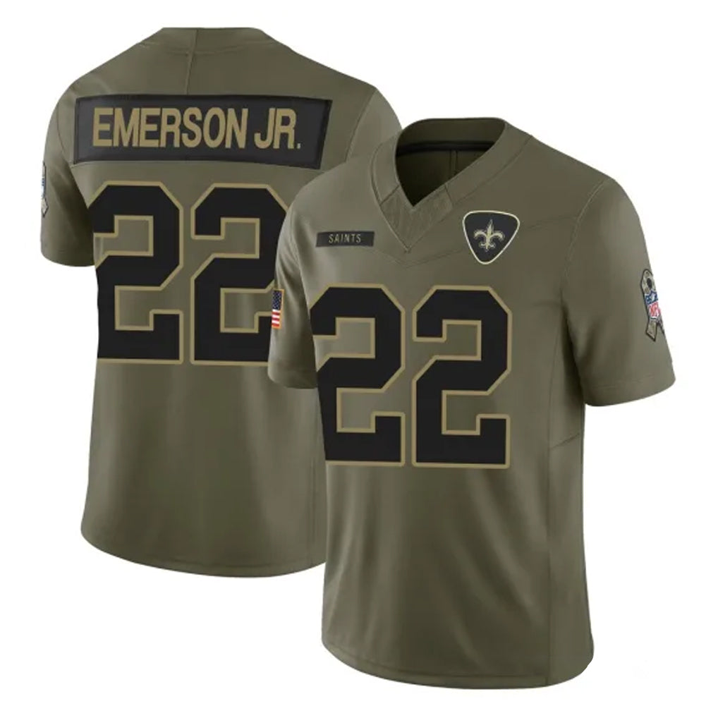 Kdoa NO.Saints #22 Martin Emerson Jr. Player Olive 2025 Salute To Service Limited Stitched Jerseys