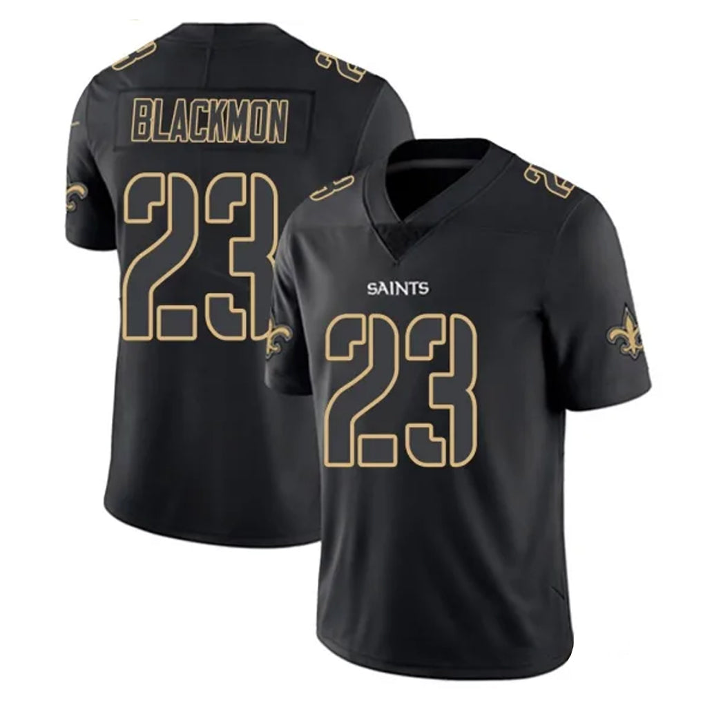 Kdoa NO.Saints #23 Julian Blackmon Player Black Impact Limited Home Game Stitched Jerseys