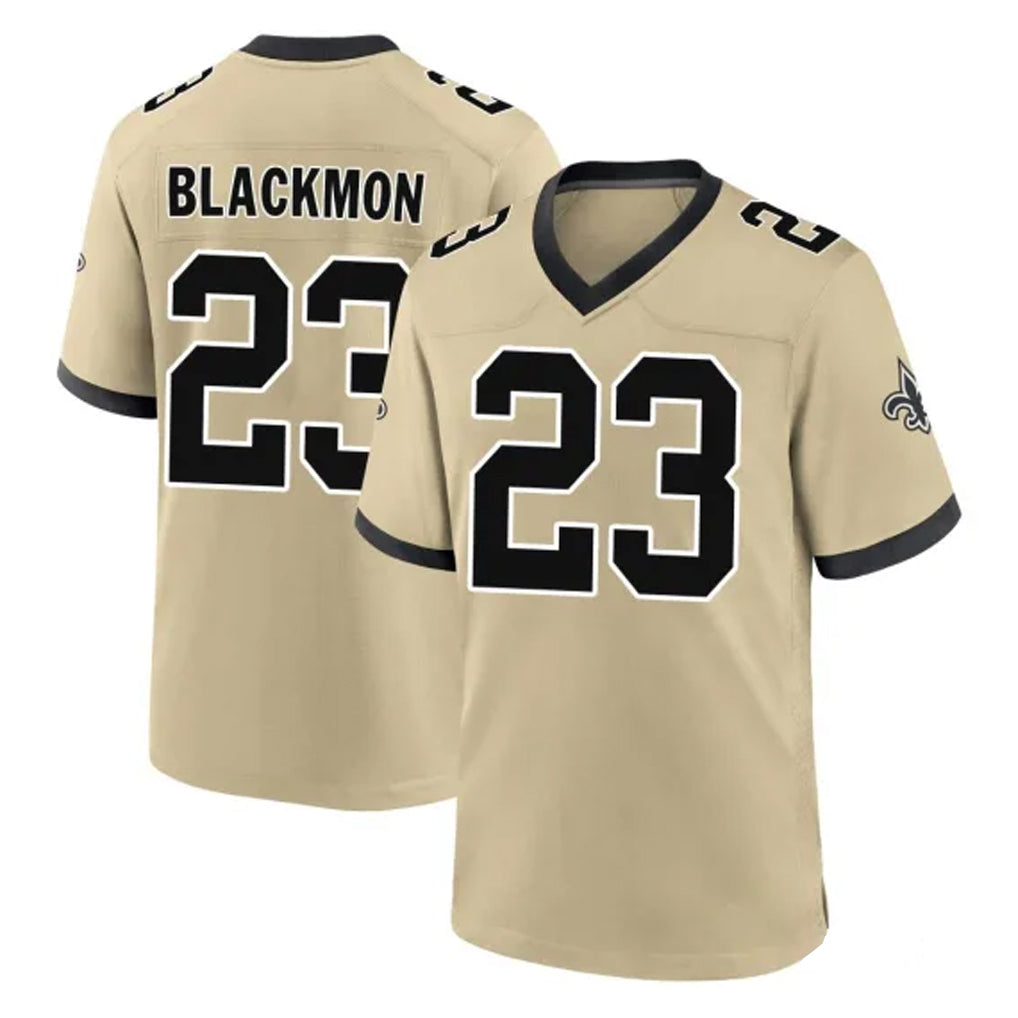 Kdoa NO.Saints #23 Julian Blackmon Player Gold Home Game Stitched Jerseys