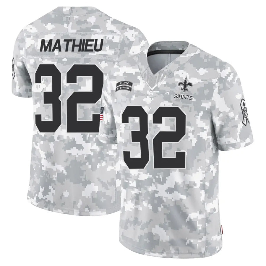 Kdoa NO.Saints #32 Tyrann Mathieu Player Arctic Camo Salute to Service Limited Stitched Jerseys