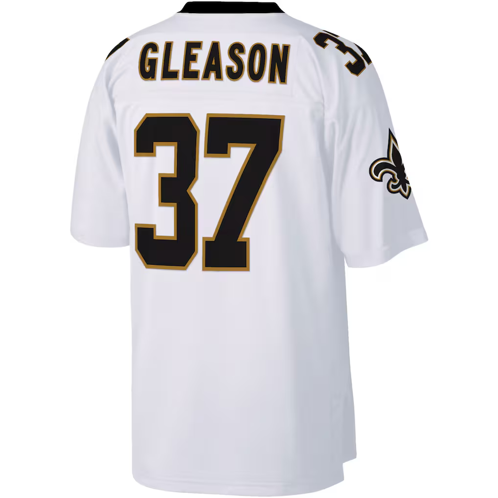 Kdoa NO.Saints #37 Steve Gleason Mitchell & Ness White Big & Tall 2006 Retired Player Replica Jersey