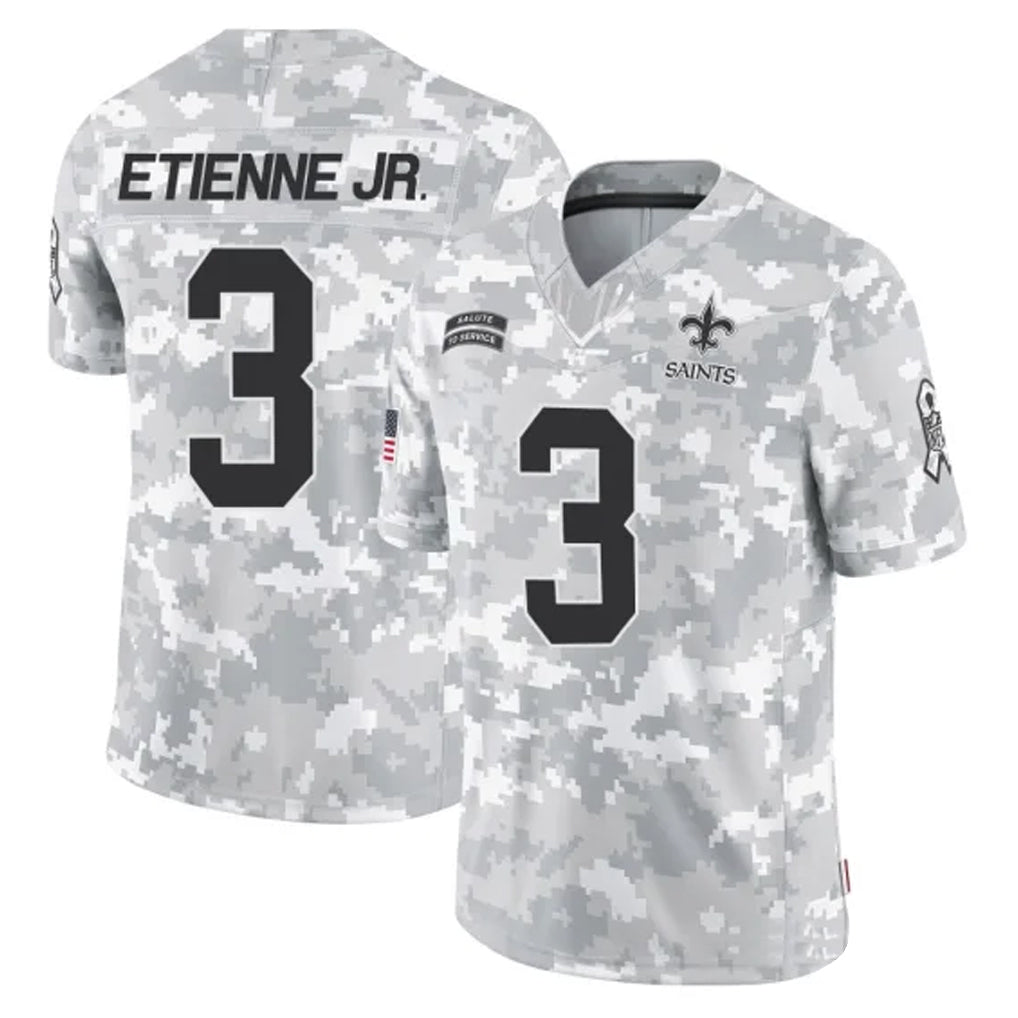Kdoa NO.Saints #3 Travis Etienne Jr. Player Arctic Camo Salute To Service Limited Game Stitched Jerseys