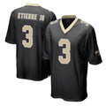Kdoa NO.Saints #3 Travis Etienne Jr. Player Black Home Game Stitched Jerseys