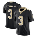 Kdoa NO.Saints #3 Travis Etienne Jr. Player Black Limited Vapor Untouchable Home Game Stitched Jerseys