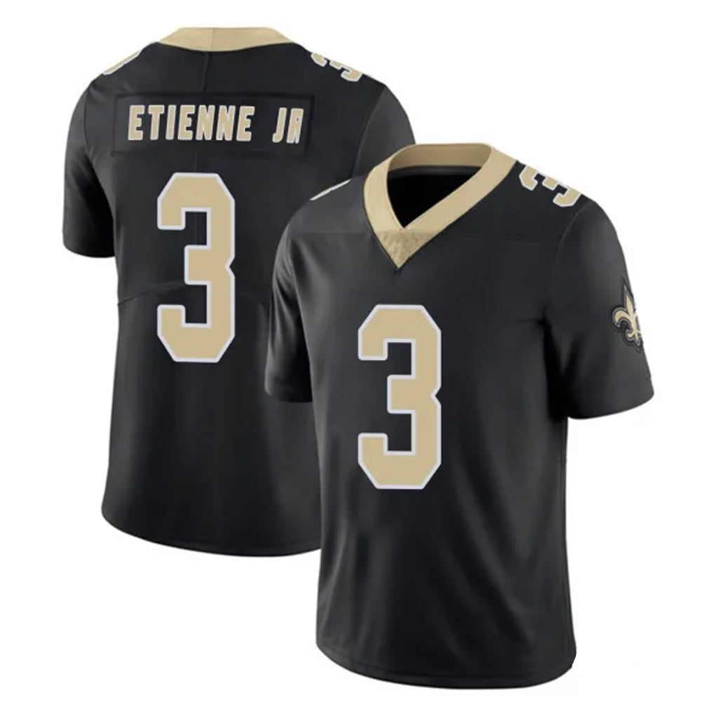 Kdoa NO.Saints #3 Travis Etienne Jr. Player Black Limited Vapor Untouchable Home Game Stitched Jerseys