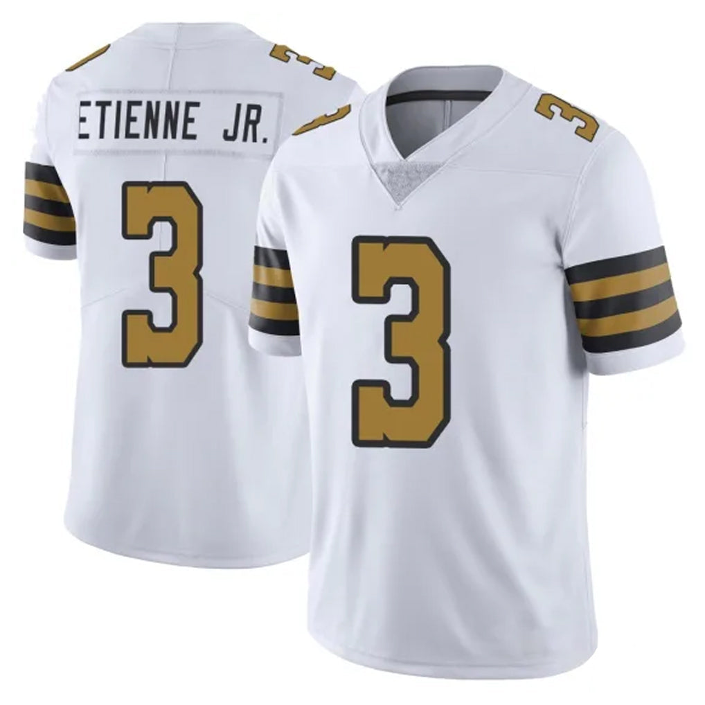Kdoa NO.Saints #3 Travis Etienne Jr. Player White Limited Color Rush Home Game Stitched Jerseys