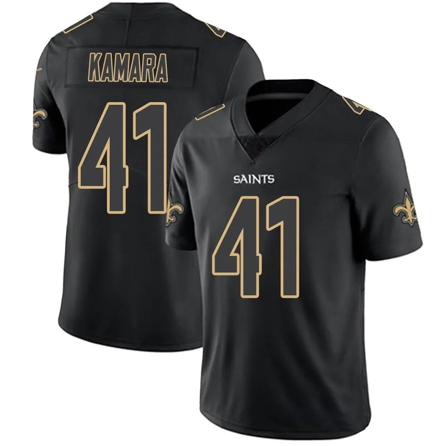 Kdoa NO.Saints #41 Alvin Kamara Player Limited Black Impact Stitched Jerseys