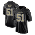 Kdoa NO.Saints #51 Cesar Ruiz Player Black Carbon Fashion Home Game Stitched Jerseys