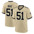 Kdoa NO.Saints #51 Cesar Ruiz Player Gold Home Game Stitched Jerseys